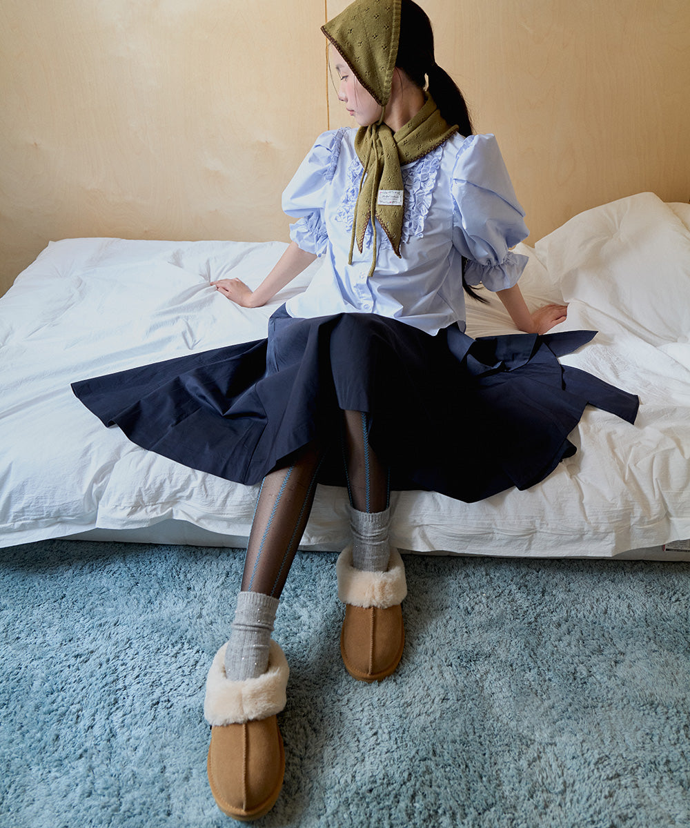 รองเท้าเปิดส้น ORIGINAL WINTER FUR MULE - CHESTNUT