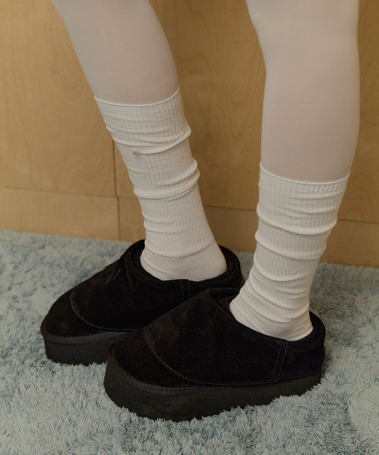 รองเท้าเปิดส้น MAXI FOLDED MULE - BLACK