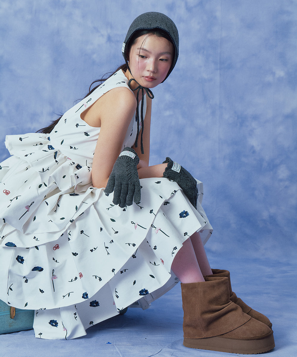 ที่ปิดหูกันหนาว LACE KNIT EARMUFF - GREY