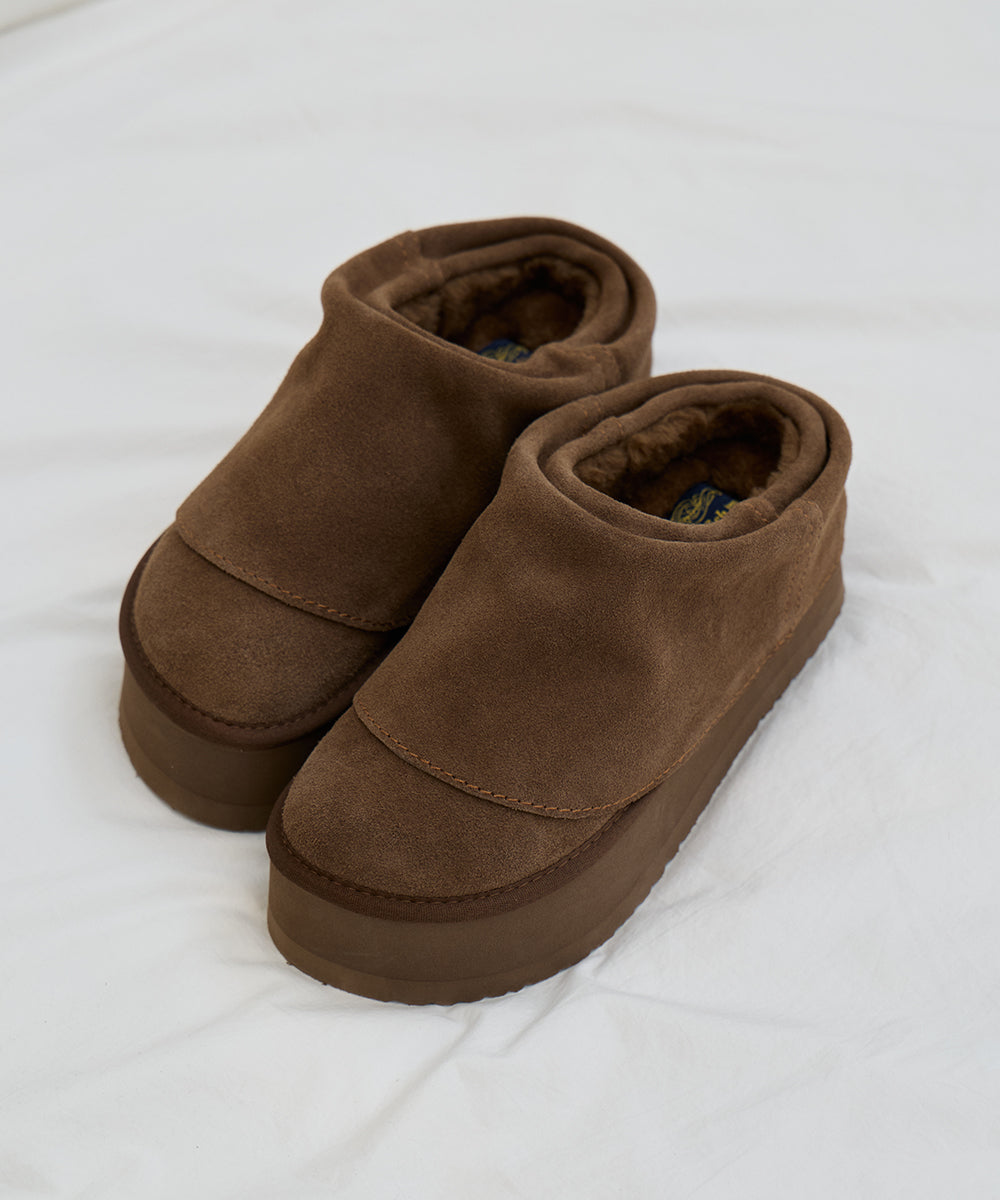 รองเท้าเปิดส้น MAXI FOLDED MULE - COCOA