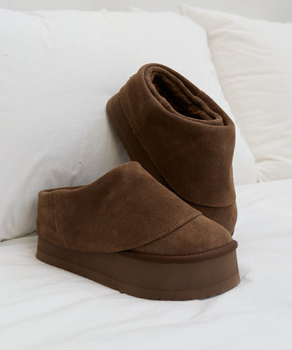 รองเท้าเปิดส้น MAXI FOLDED MULE - COCOA