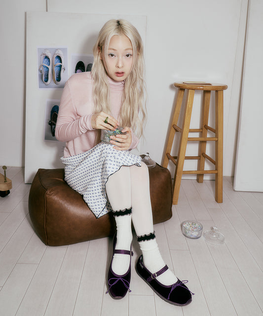 รองเท้าแมรี่เจน BELLA MARYJANES(PEBBLE SOLE) - PURPLE