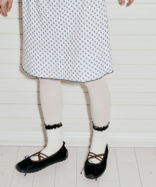 รองเท้าแมรี่เจน BELLA CROSS BANDING FLATS(PEBBLE SOLE) - NAVY