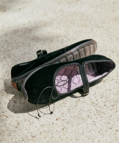 รองเท้าแมรี่เจน BELLA MARYJANES(PEBBLE SOLE) - GLITTER BLACK