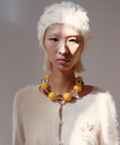 หมวกบีนนี่ X SUSAN FANG FURRY BUBBLE HAT - WHITE