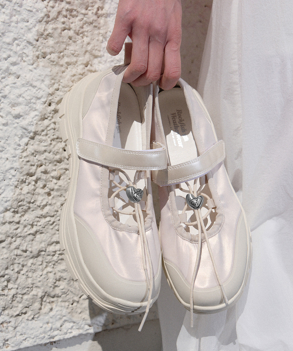 รองเท้าแมรี่เจน FLATFORM STRING MARYJANE - CREAM