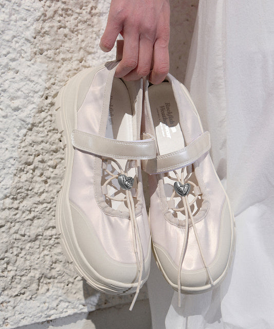 รองเท้าแมรี่เจน FLATFORM STRING MARYJANE - CREAM
