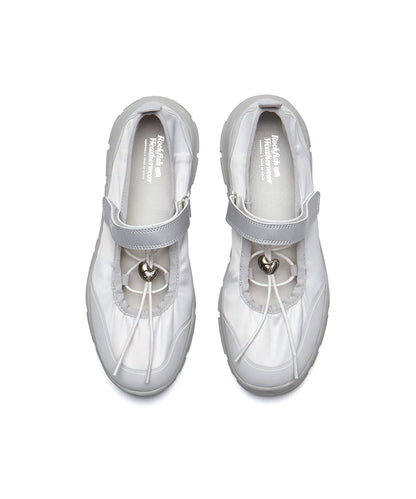 รองเท้าแมรี่เจน FLATFORM STRING MARYJANE - LIGHT GREY