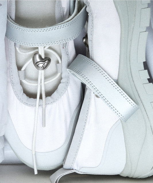 รองเท้าแมรี่เจน FLATFORM STRING MARYJANE - LIGHT GREY
