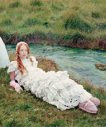 X SUSAN FANG FURRY MULE - PINK