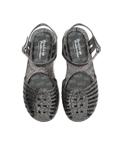 รองเท้าเจลลี่ GLAIR STRAPPY SANDALS - BLACK GLITTER