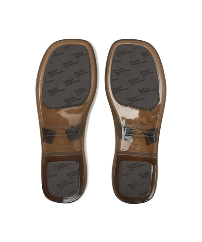 รองเท้าเจลลี่ GLAIR BANDING FLAT - MATT BROWN