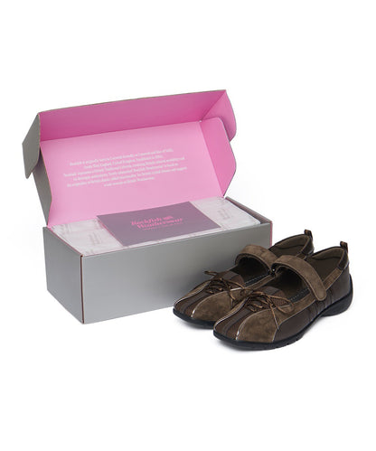 รองเท้าผ้าใบ BLISS VELCRO SNEAKERS - CHOCO