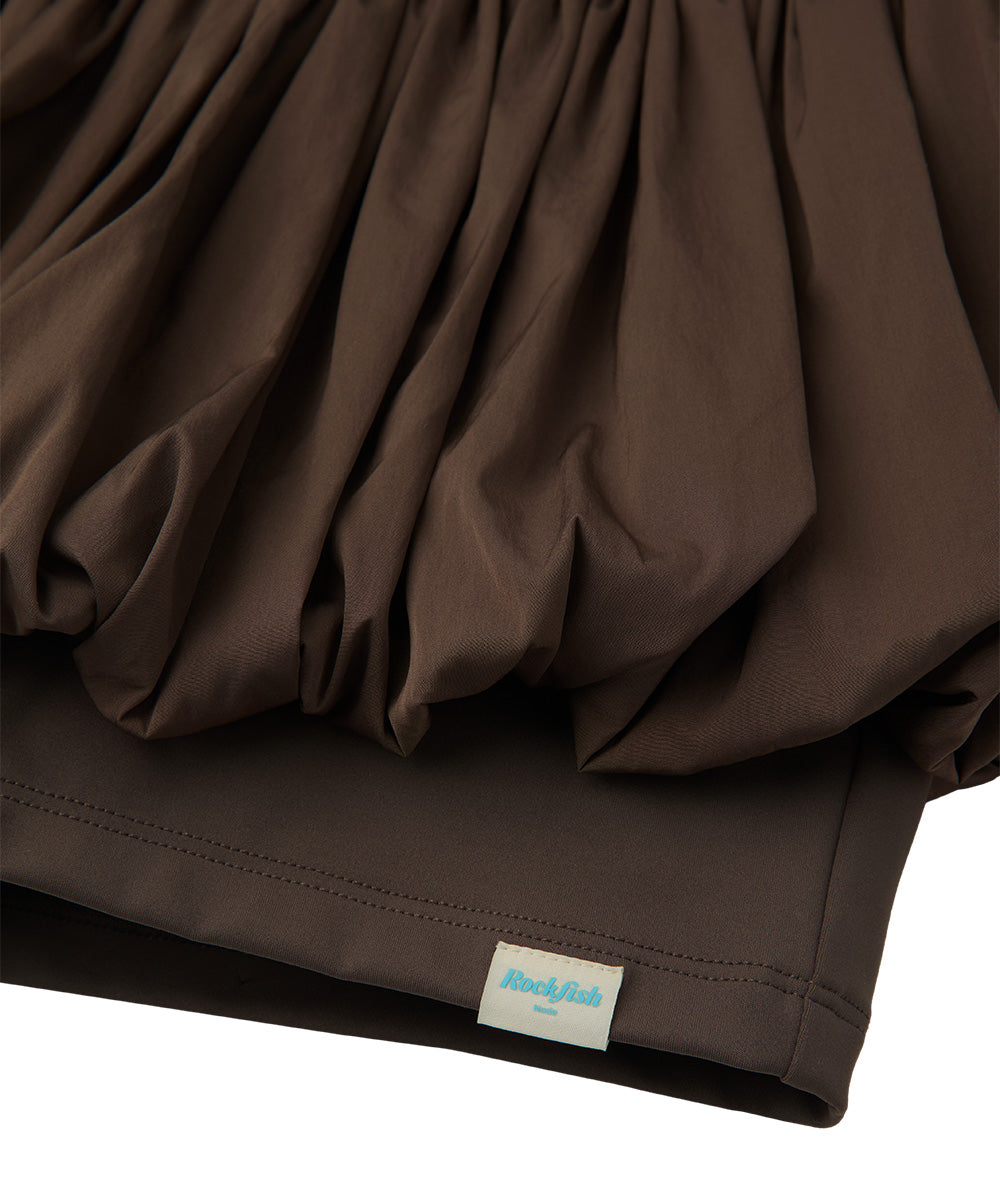 BALLOON SKIRT-PANTS - BROWN