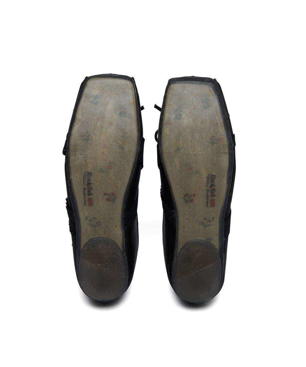 รองเท้าแมรี่เจน BANDING BALLET FLAT - BLACK