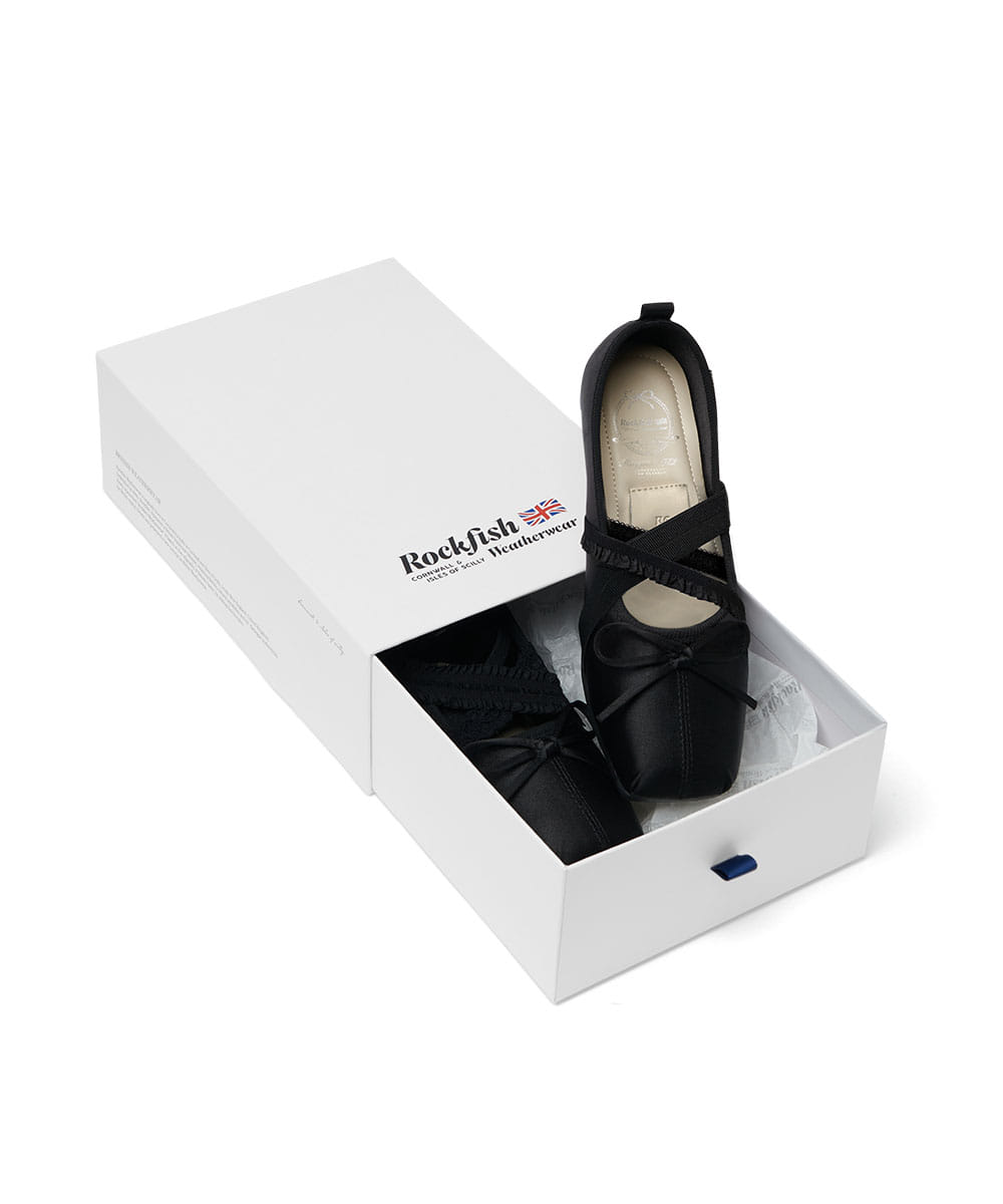 รองเท้าแมรี่เจน BANDING BALLET FLAT - BLACK