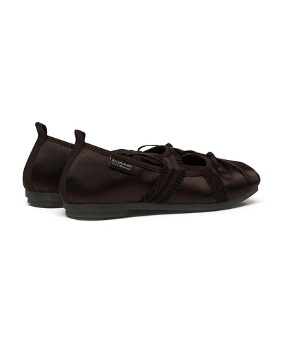 รองเท้าแมรี่เจน BANDING BALLET FLAT - BROWN