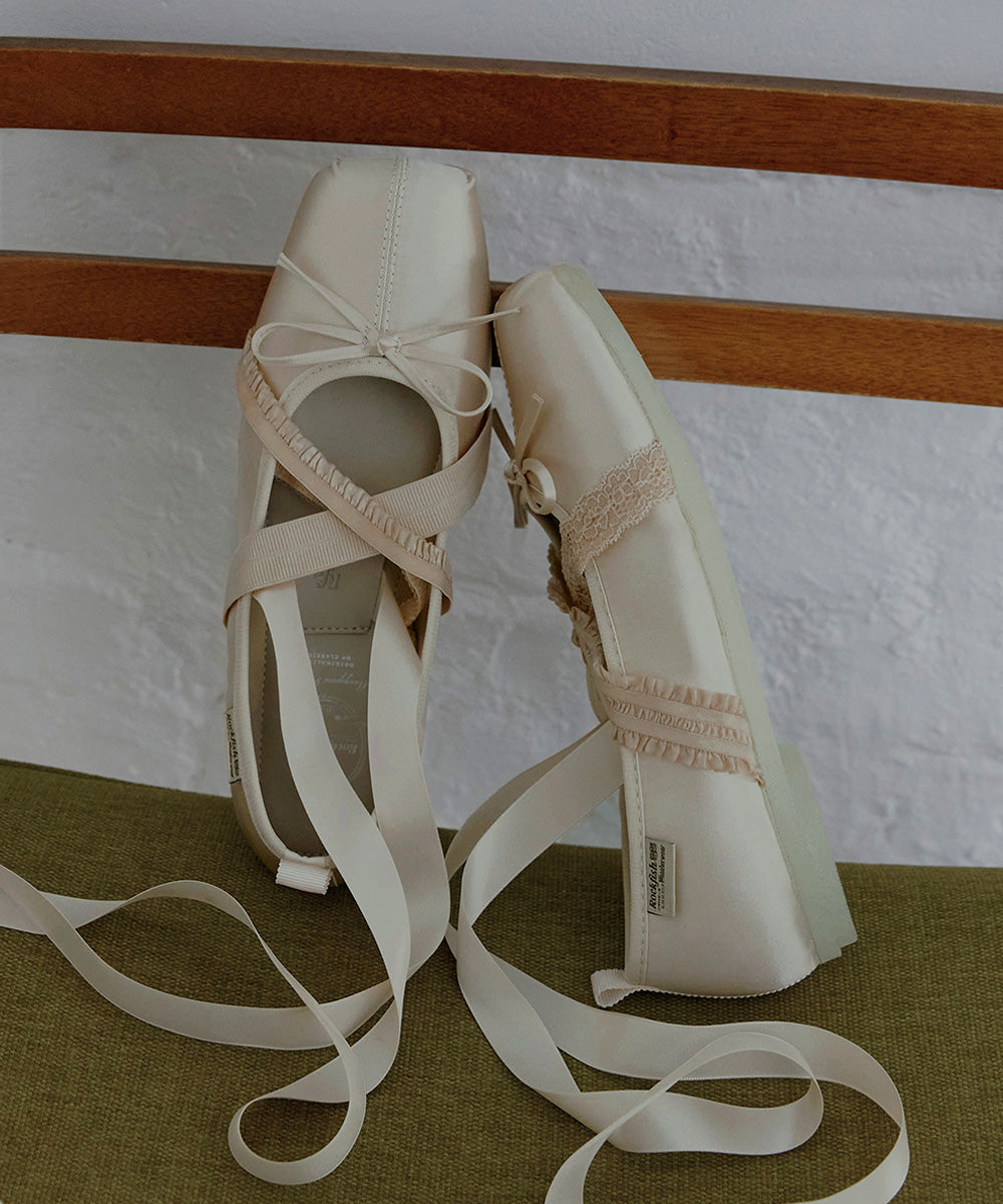 รองเท้าแมรี่เจน BANDING BALLET FLAT - PINK