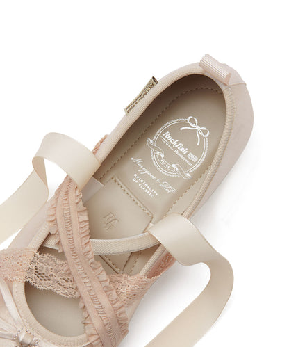 รองเท้าแมรี่เจน BANDING BALLET FLAT - PINK