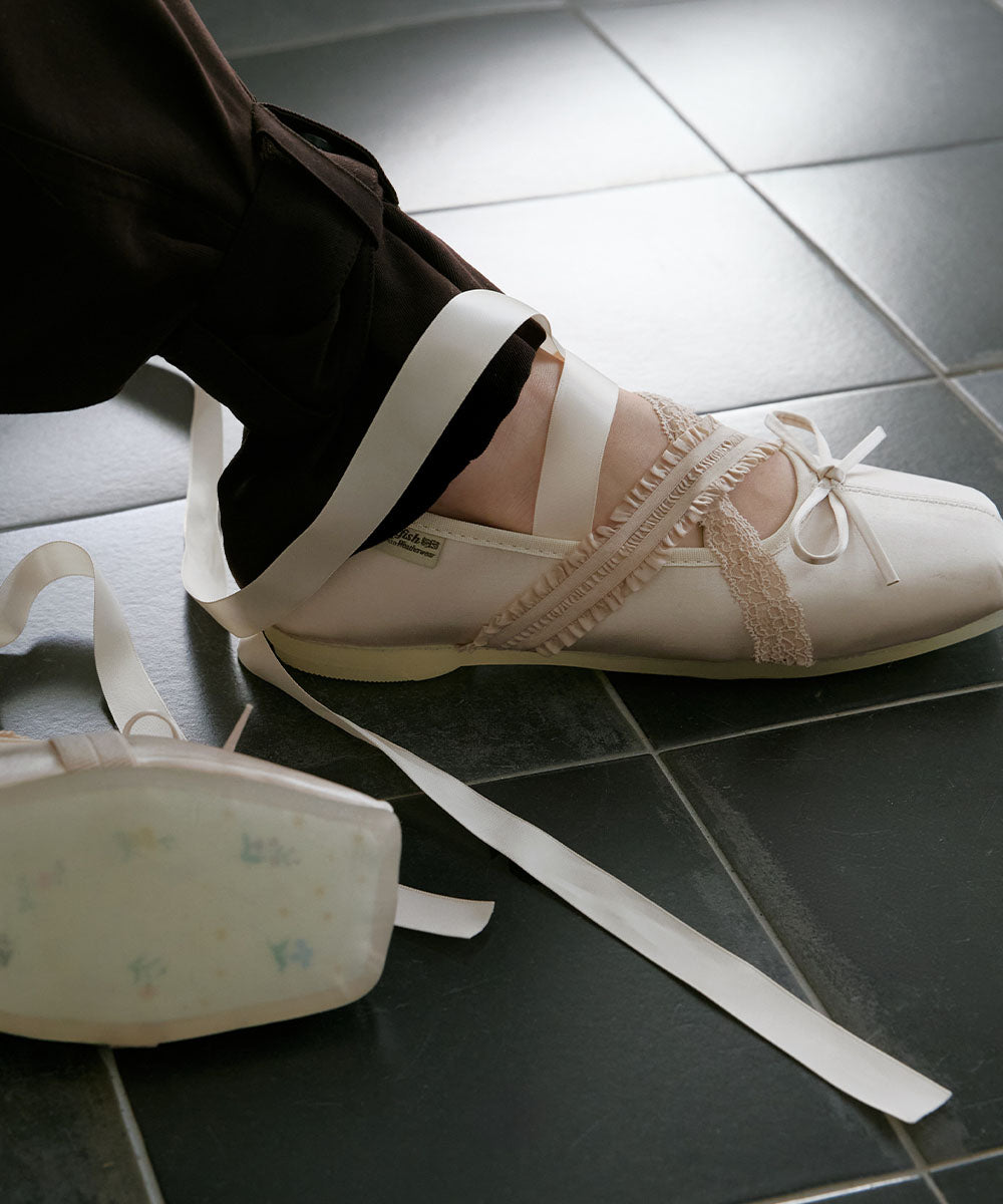 รองเท้าแมรี่เจน BANDING BALLET FLAT - PINK