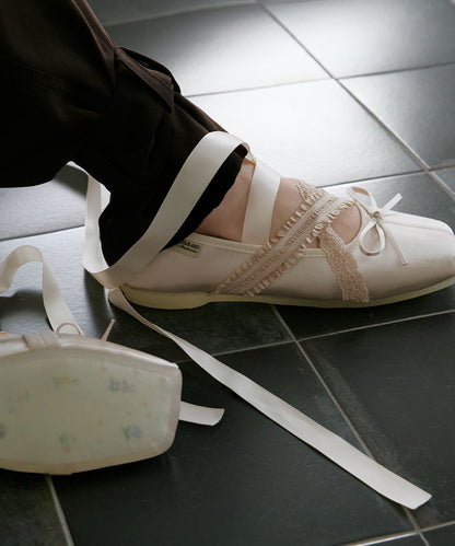 รองเท้าแมรี่เจน BANDING BALLET FLAT - PINK