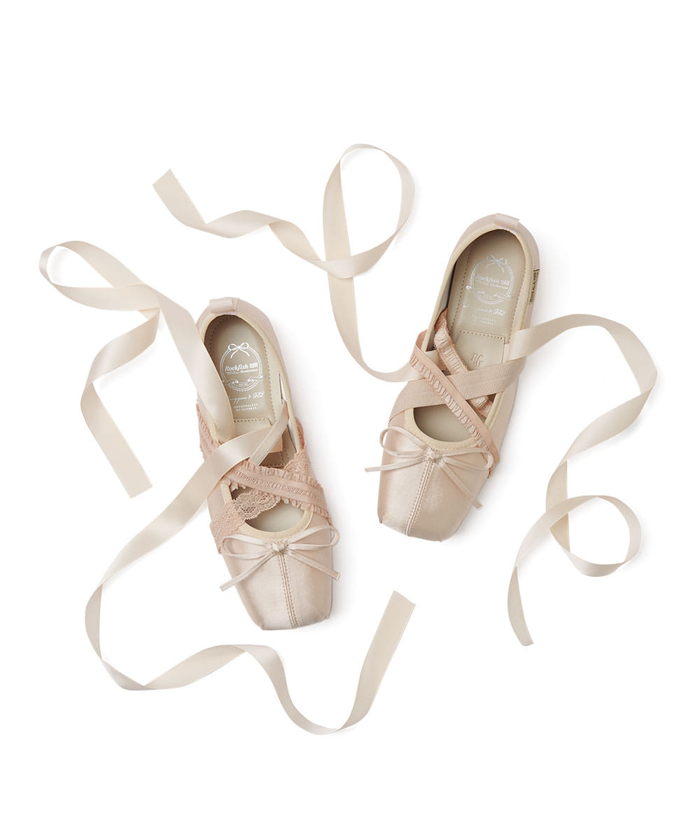 รองเท้าแมรี่เจน BANDING BALLET FLAT - PINK
