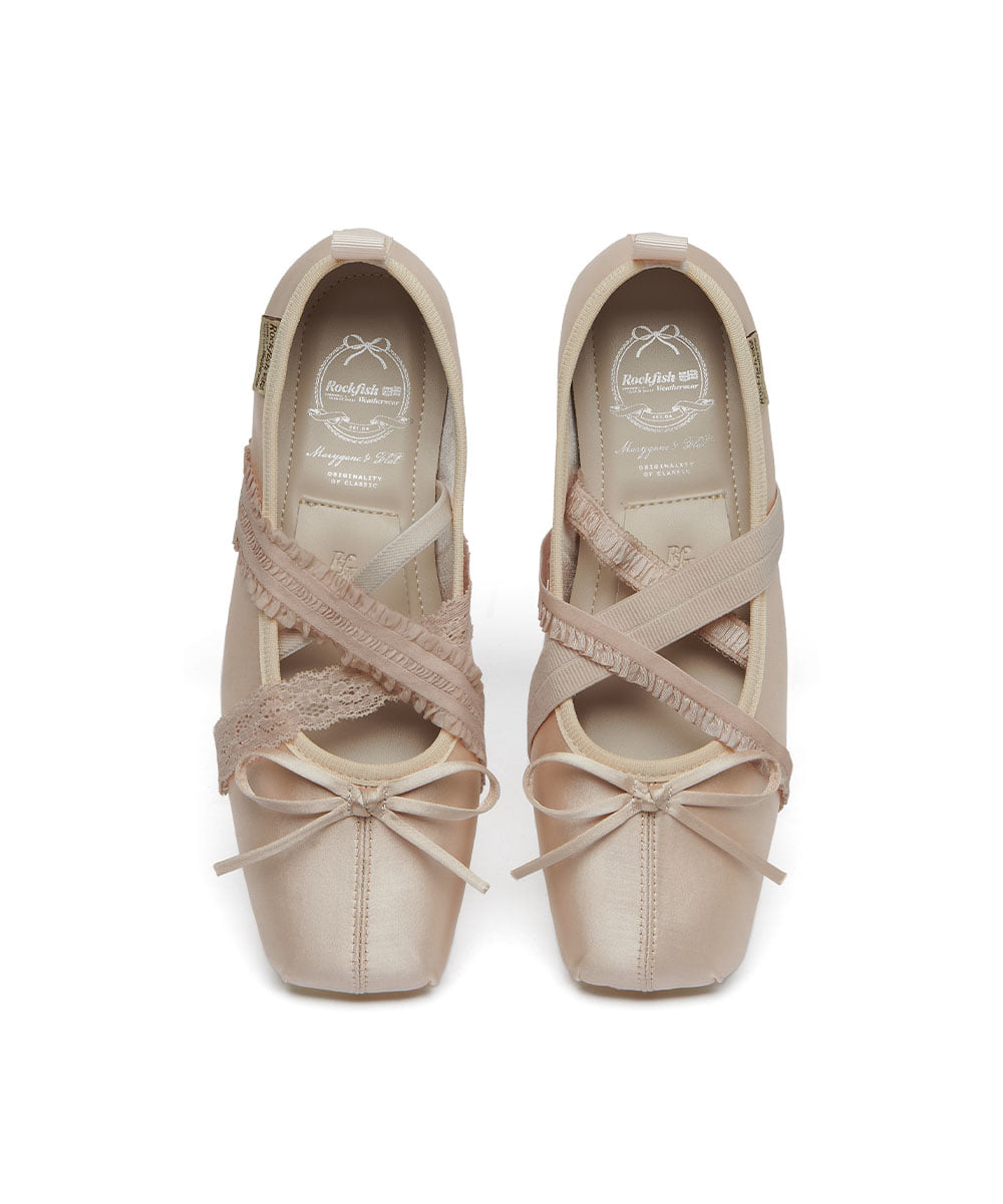 รองเท้าแมรี่เจน BANDING BALLET FLAT - PINK