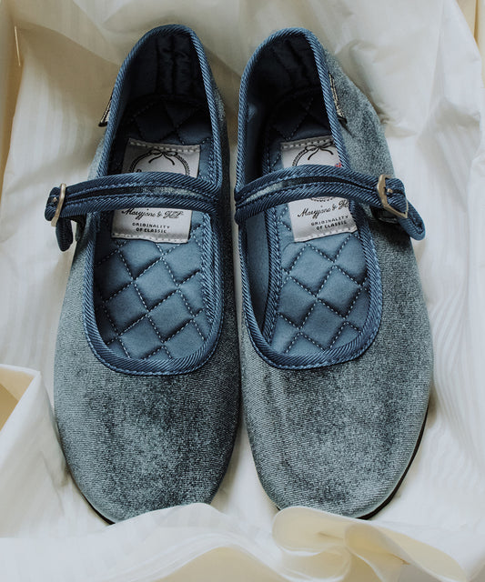 BELLA QUILTED MARYJANE - GREY