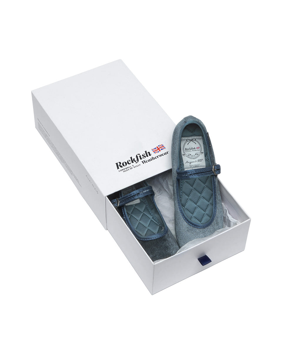 รองเท้าแมรี่เจน BELLA QUILTED MARYJANE - GREY