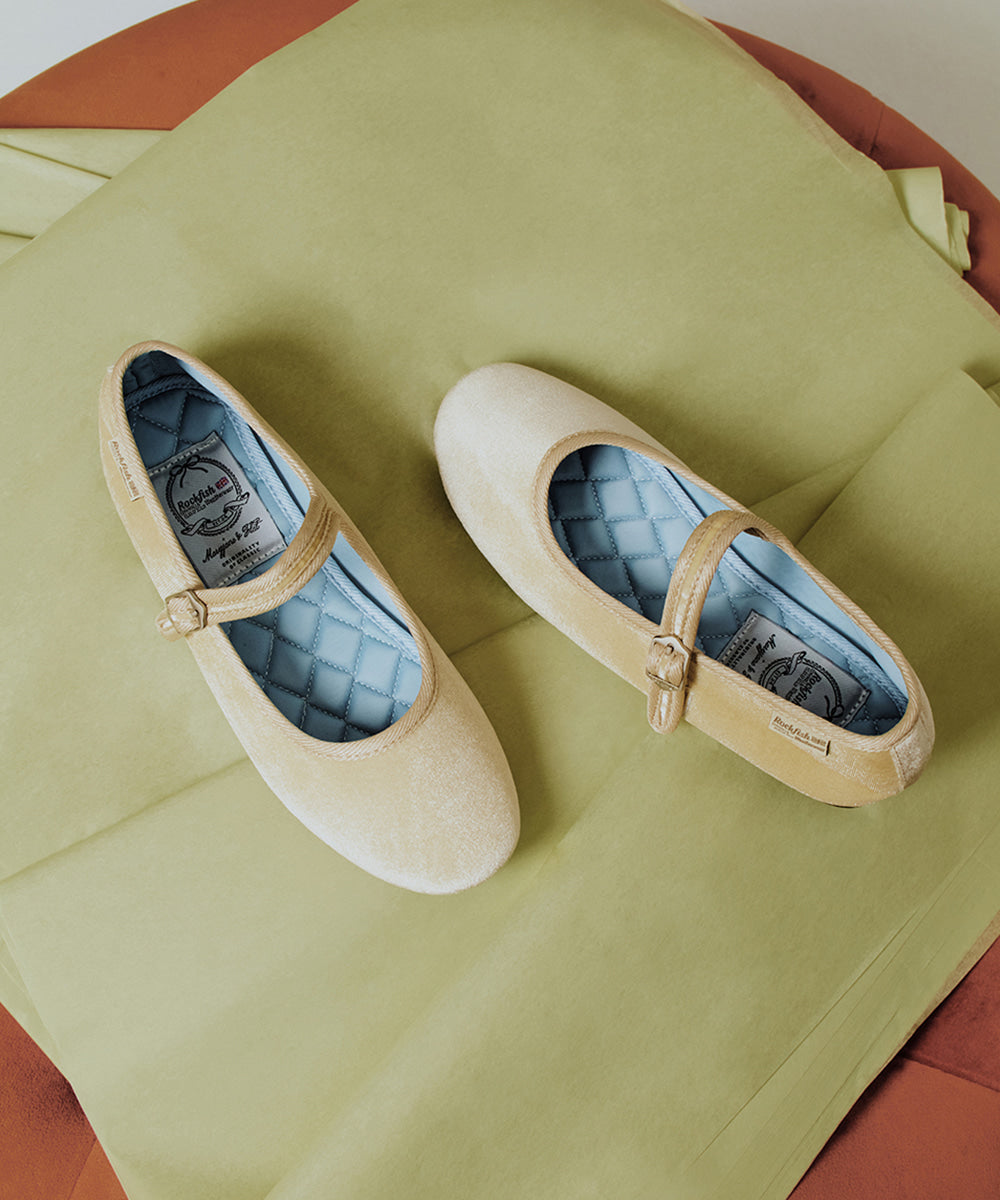 รองเท้าแมรี่เจน BELLA QUILTED MARYJANE - BEIGE