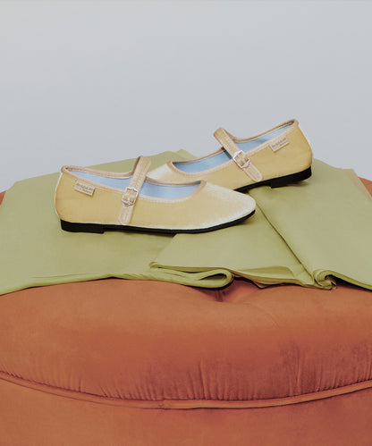 รองเท้าแมรี่เจน BELLA QUILTED MARYJANE - BEIGE