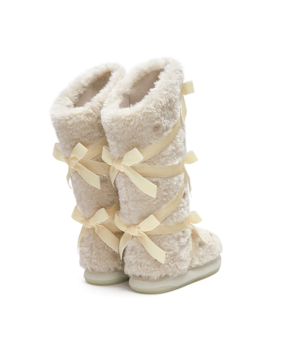 รองเท้าบูทกันหนาว X SUSAN FANG FURRY LONG BOOTS - BEIGE