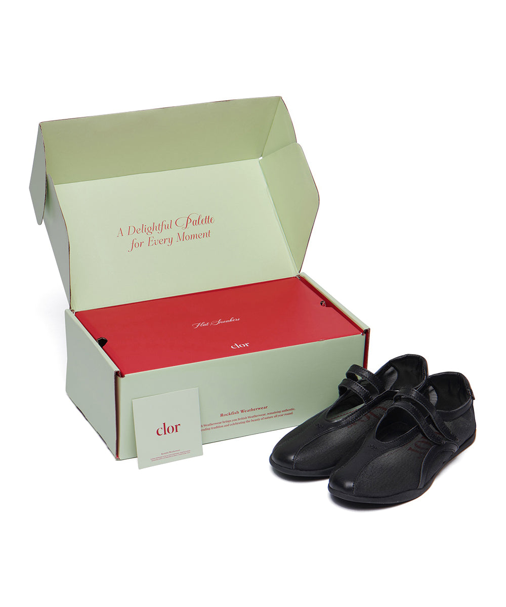 รองเท้าผ้าใบ TWIN SHEER MESH SNEAKER - BLACK