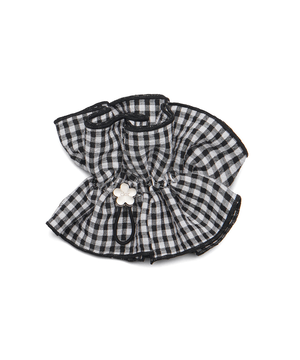 ยางรัดผม SEERSUCKER SCRUNCHIE - BLACK