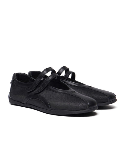 รองเท้าผ้าใบ TWIN SHEER MESH SNEAKER - BLACK