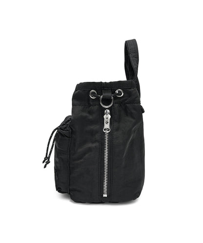 กระเป๋าสะพายข้าง NYLON DRAWSTRING MINI BAG - BLACK