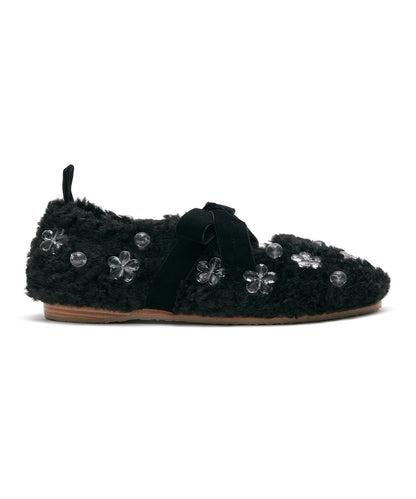 X SUSAN FANG FURRY MARYJANE - BLACK