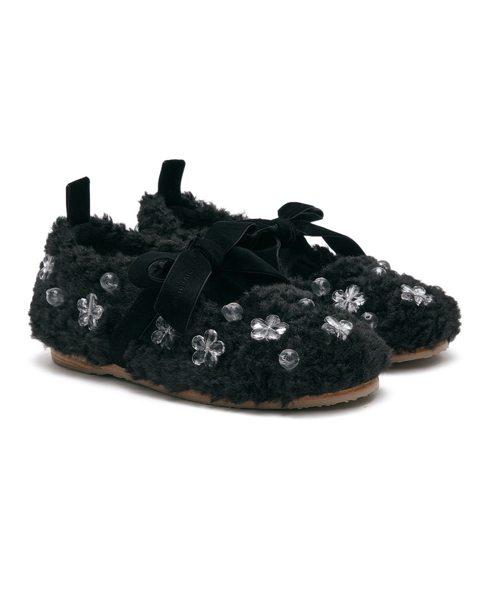 X SUSAN FANG FURRY MARYJANE - BLACK