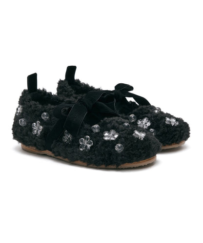 X SUSAN FANG FURRY MARYJANE - BLACK