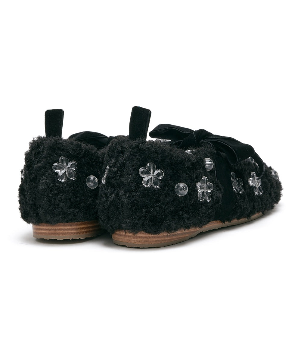 X SUSAN FANG FURRY MARYJANE - BLACK