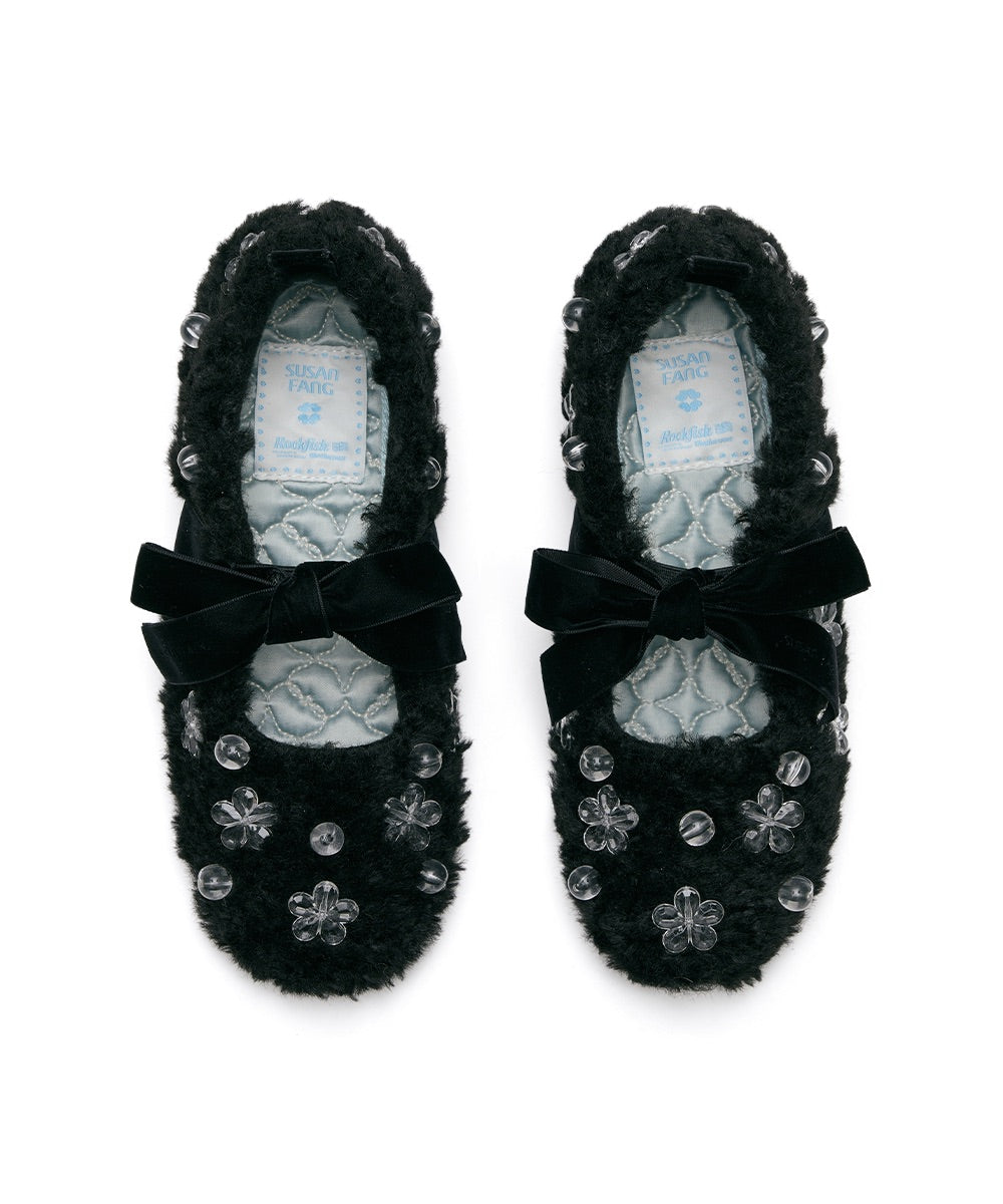 X SUSAN FANG FURRY MARYJANE - BLACK