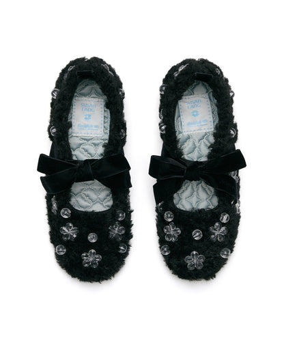 X SUSAN FANG FURRY MARYJANE - BLACK