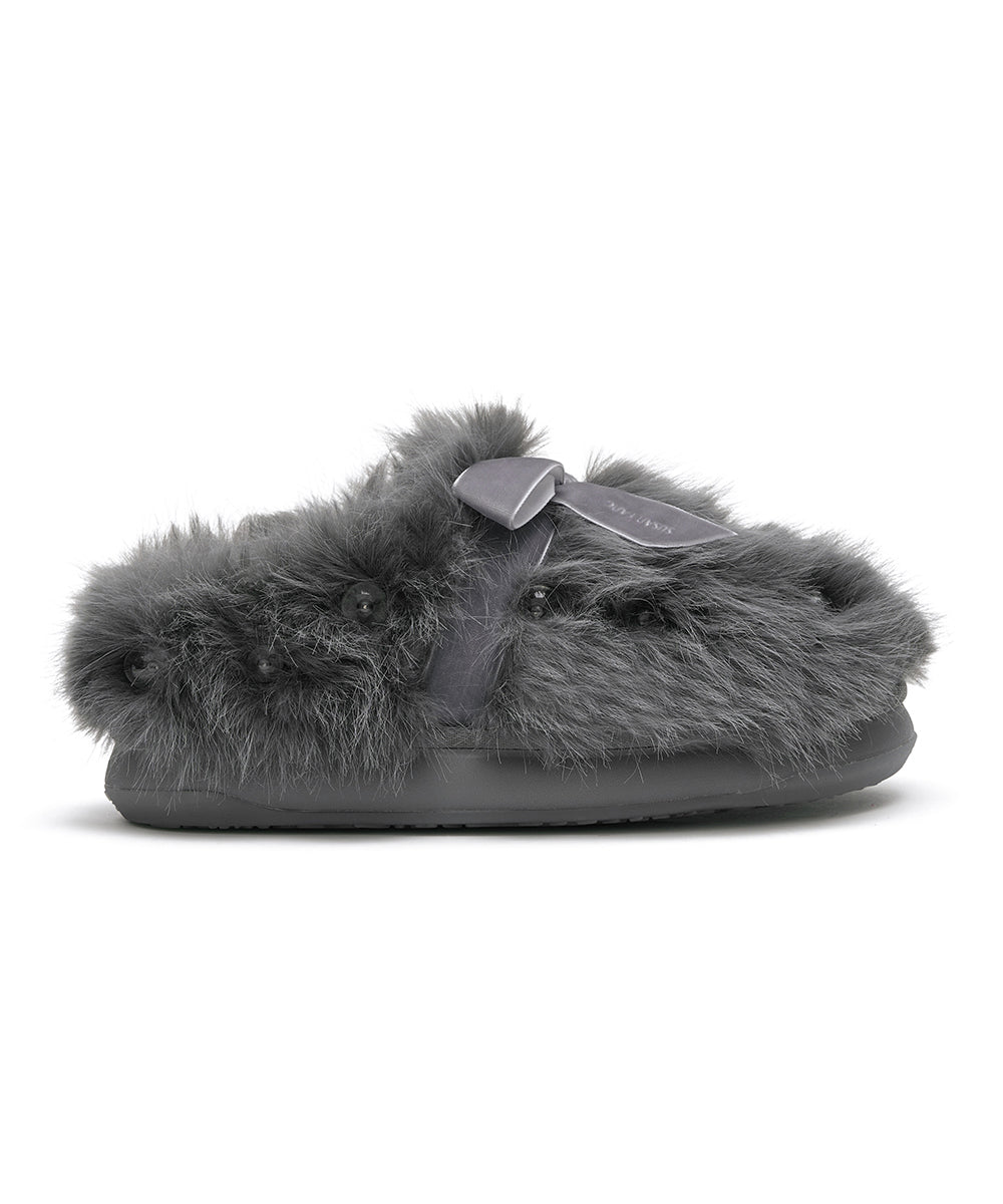 รองเท้าเปิดส้น X SUSAN FANG FURRY MULE - GREY