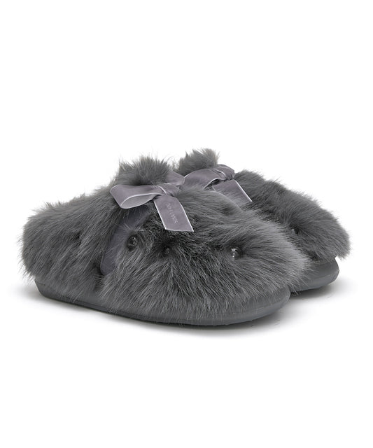 รองเท้าเปิดส้น X SUSAN FANG FURRY MULE - GREY