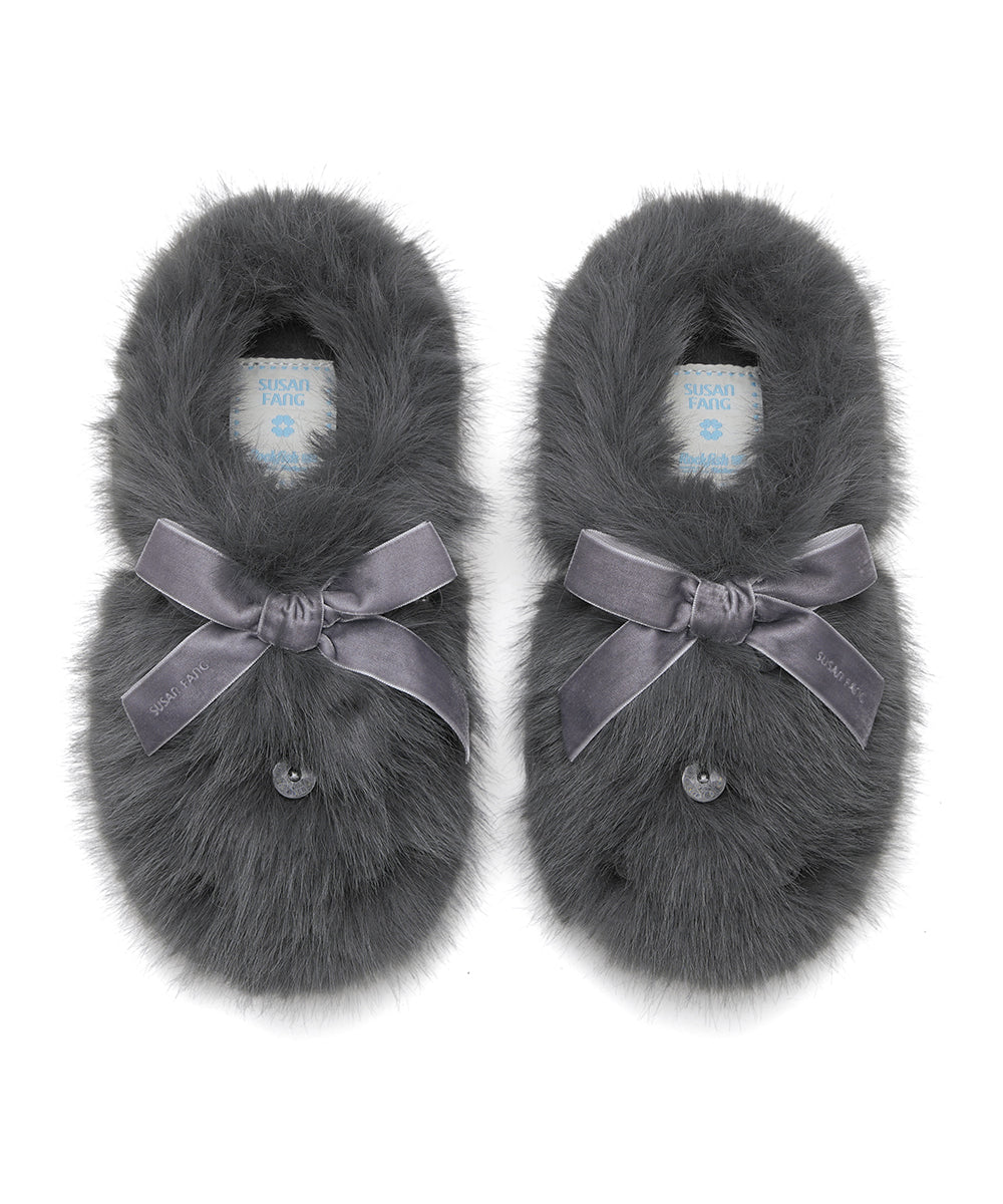 รองเท้าเปิดส้น X SUSAN FANG FURRY MULE - GREY