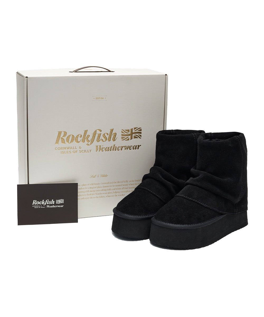 MAXI FOLDED BOOTS SHORT (6inch) - BLACK