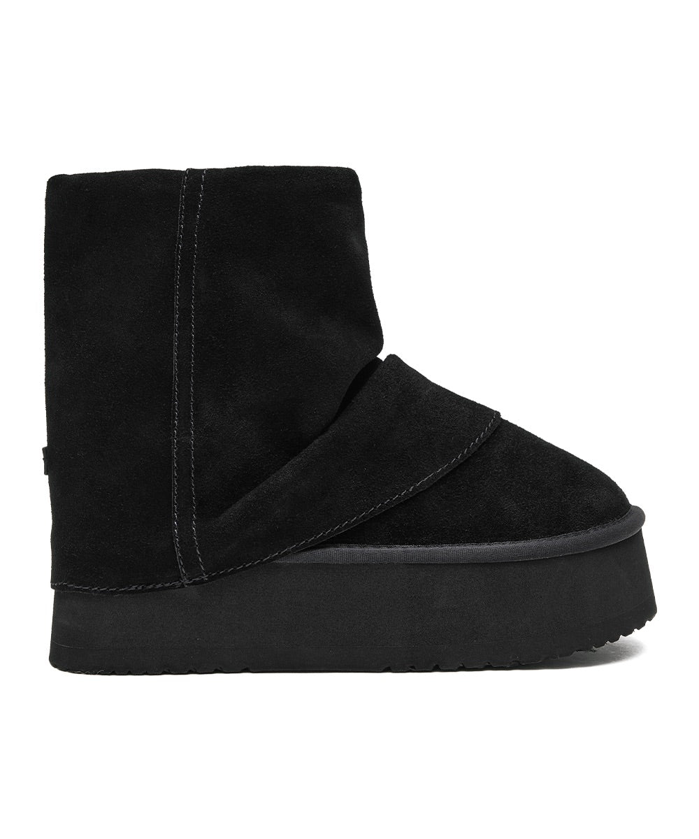 MAXI FOLDED BOOTS SHORT (6inch) - BLACK