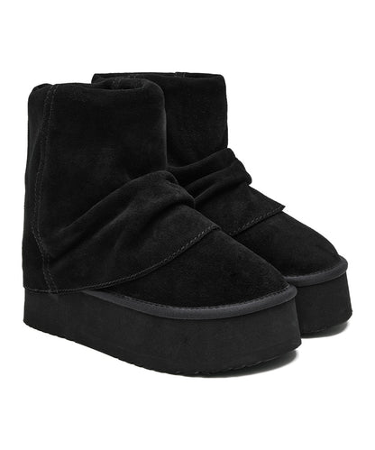 MAXI FOLDED BOOTS SHORT (6inch) - BLACK