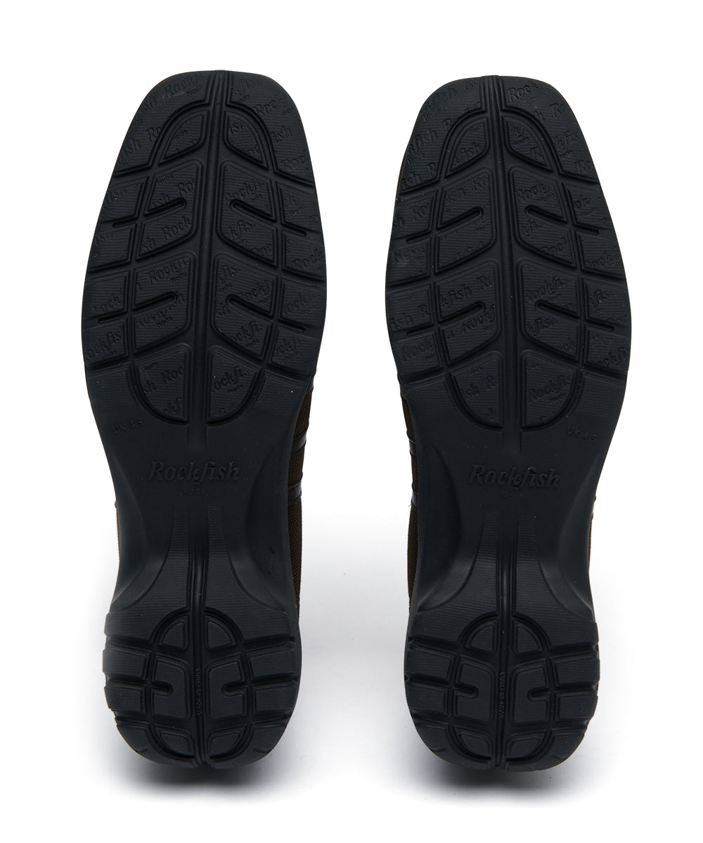 รองเท้าผ้าใบ BLISS HEEL LACEUP SNEAKERS - CHOCO