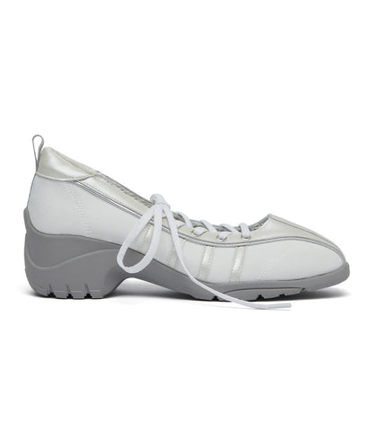 BLISS HEEL LACEUP SNEAKERS - CREAM PEARL